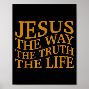 Affiche Jésus La Vie-Vérité-Voie Christian Toddler Dieu Br