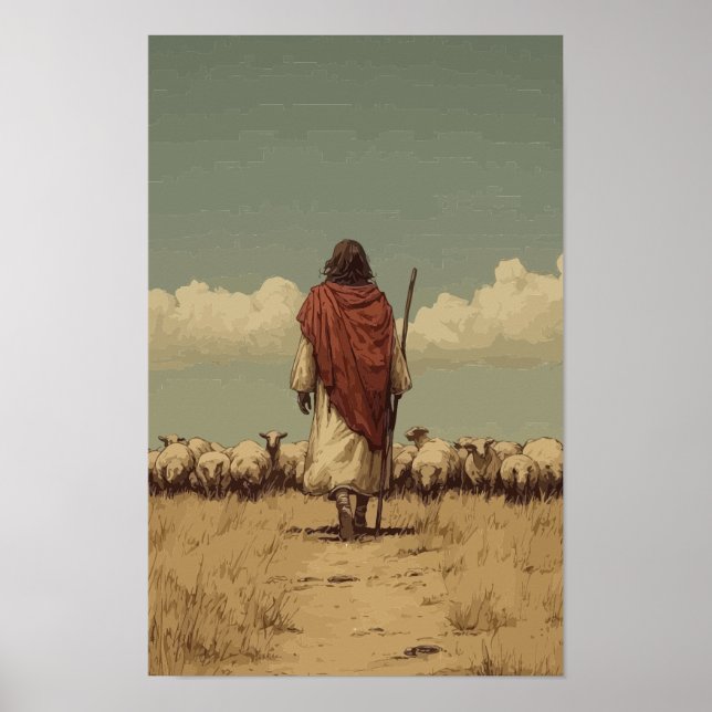 Affiche Jésus le Bon Berger (Devant)