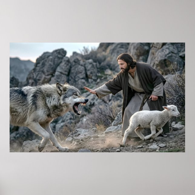 Affiche Jésus le Bon Berger et Protecteur (Devant)