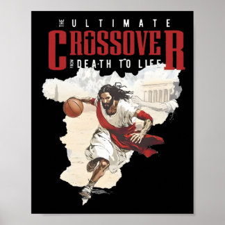 Affiche Jésus Le Joueur de Sport de Croquis Drôle Ultime C