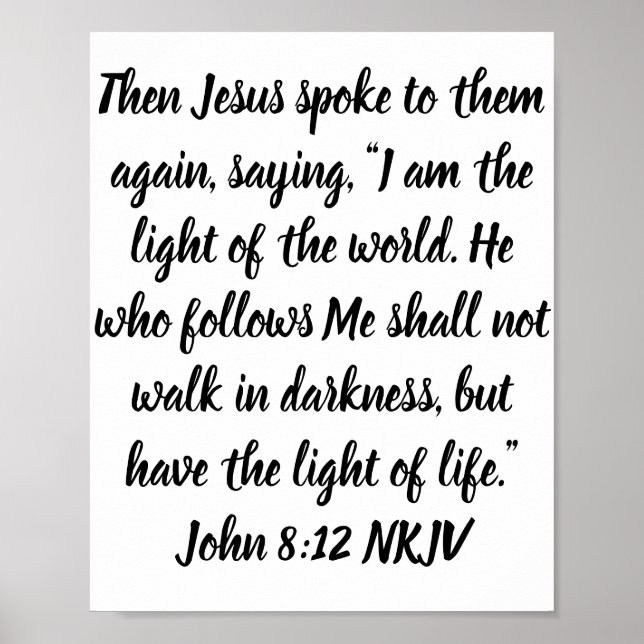 Affiche Jésus leur parla encore, disant : "Je suis. . (Devant)