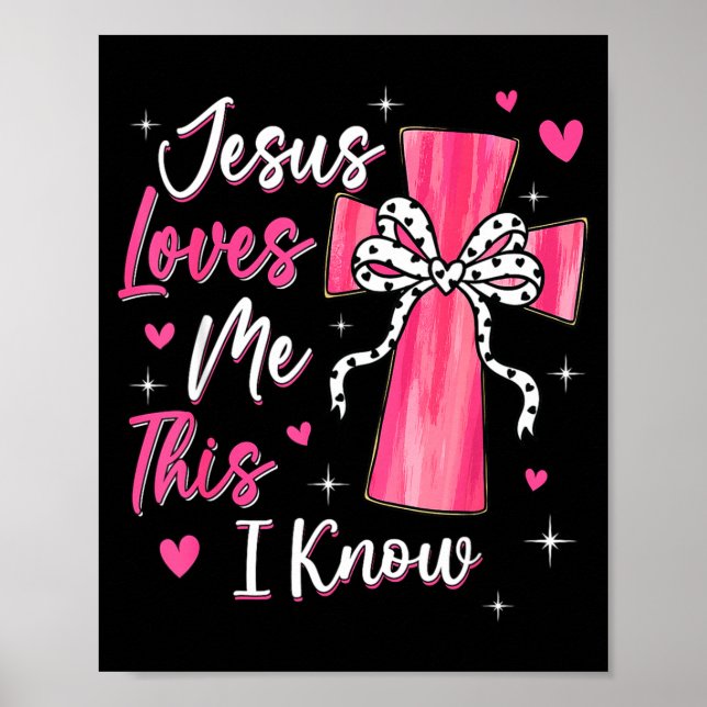 Affiche Jesus Loves Me This I Know God Religious Christian (Devant)
