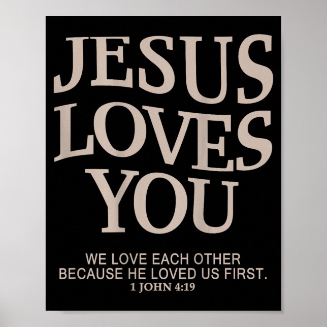 Affiche Jesus Loves You Christian  (Devant)