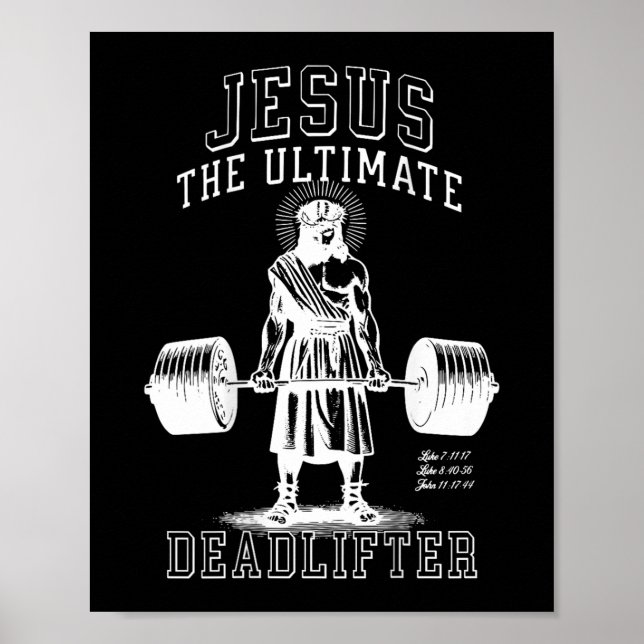 Affiche Jésus L'Ultime Deadlifter - Jésus Deadlifter (Devant)