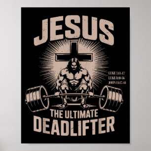 Affiche Jésus l'Ultime Enfant Musclé de Force Mortelle Drô