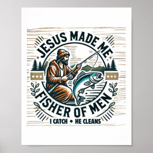 Affiche Jésus M'a Fait Pêcheur D'Homme Verset Biblique Rel