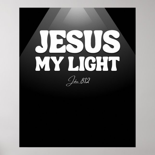 Affiche Jésus, Ma Lumière - Jean 8:12 (Devant)