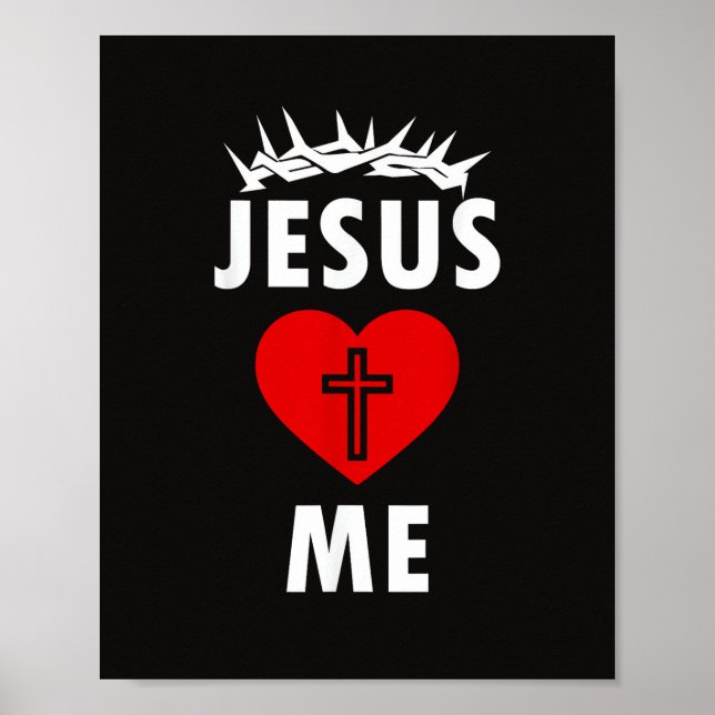 Affiche Jésus m'aime chrétien religieux (Devant)