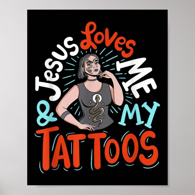 Affiche Jésus M'Aime Et Mes Tatouages (Devant)