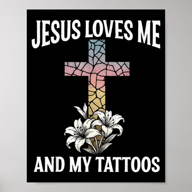 Affiche Jésus m'aime et mes tatouages _1  (Devant)