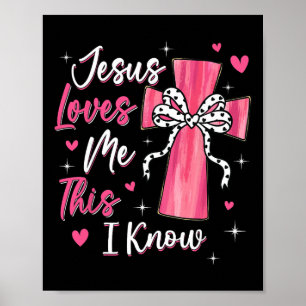 Affiche Jésus m'aime, je le sais Dieu religieux chrétien