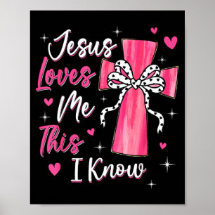 Affiche Jésus m'aime, je le sais Dieu religieux chrétien