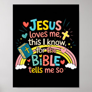 Affiche Jésus m'aime, je le sais Garçons Enfants Tout-peti