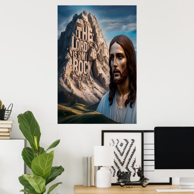 Affiche Jésus Majestic : Gardien de la Montagne (Bureau à domicile)
