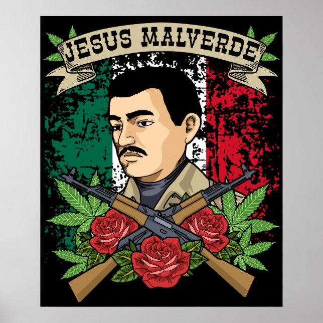 Affiche Jésus Malverde Cadeau Femmes & Hommes Jésus Malver (Devant)