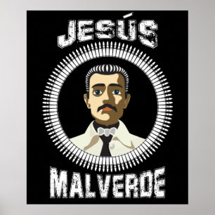 Affiche Jésus Malverde Héros mexicain Cadeau Jesus Malverd