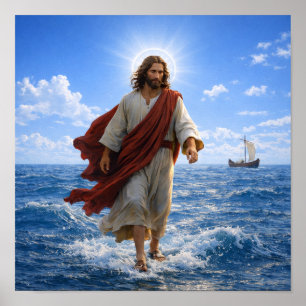 Affiche Jésus marchant sur l'eau