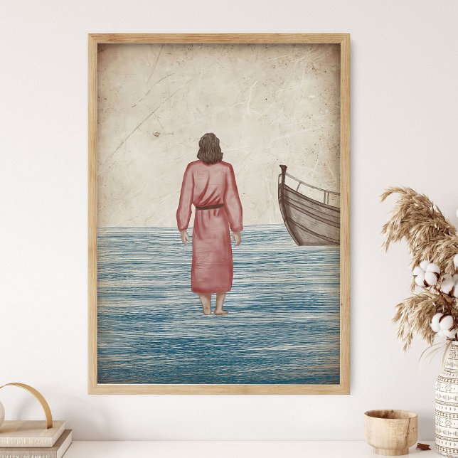 Affiche Jésus marche sur l'eau _Art mural des Écritures, B (Créateur téléchargé)