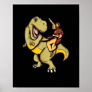 Affiche Jésus Monte Un T-Rex Dinosaur Drôle T-Shirt Appare