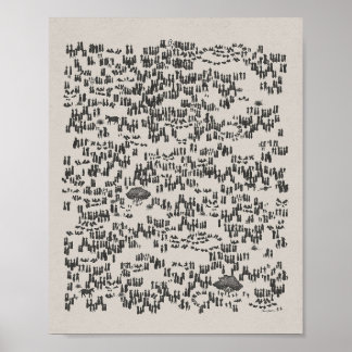 Affiche Jésus nourrit les 5000 - Dieu fournit la Bible Wal