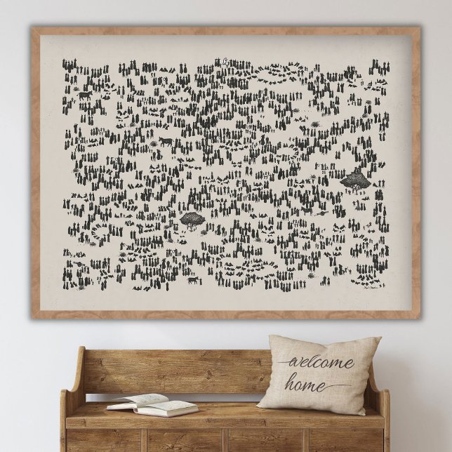 Affiche Jésus Nourrit les 5000 Paysage, Dieu Pourvoit, Jes (Créateur téléchargé)
