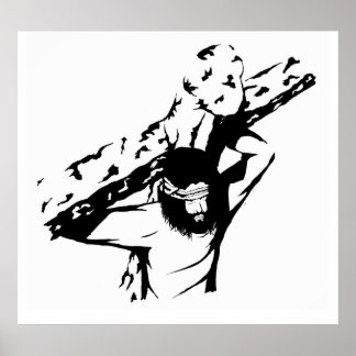 Affiche Jésus Porte Sa Croix