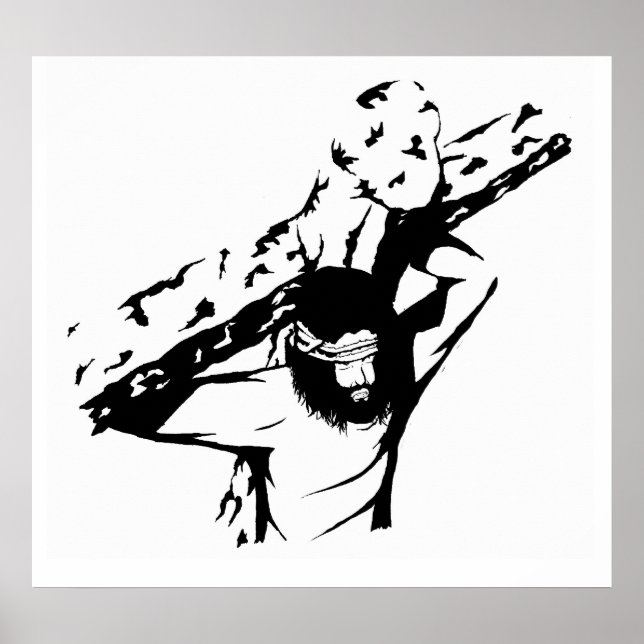 Affiche Jésus Porte Sa Croix (Devant)