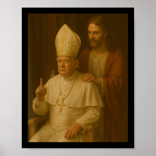 Affiche Jésus Prie Le Président Trump D'Être Le
