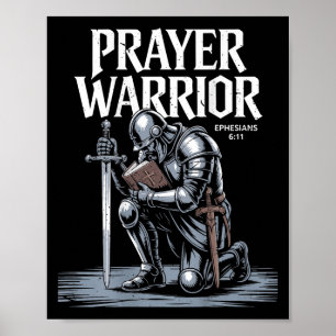 Affiche Jésus Prière Guerrier Christian Armor De Dieu Fils