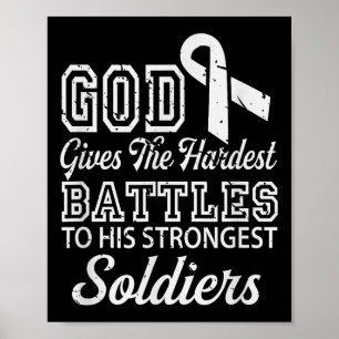 Affiche Jésus Prière Poumon Cancer Guerrier Don Cancer Pou