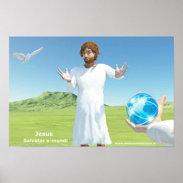 Affiche Jésus Salavator e - mundi (Devant)