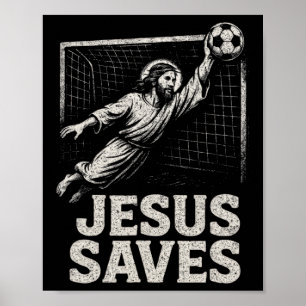 Affiche Jésus Sauve - Inspiration Chrétienne Gardien de Bu