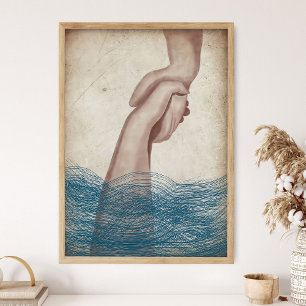 Affiche Jésus sauve Pierre _Art mural des Écritures, histo