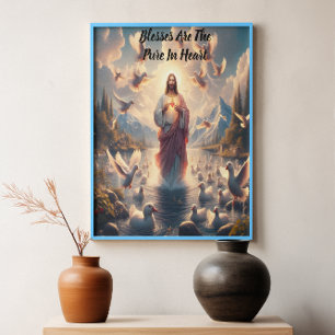 Affiche Jésus Serene Ciel des Canards