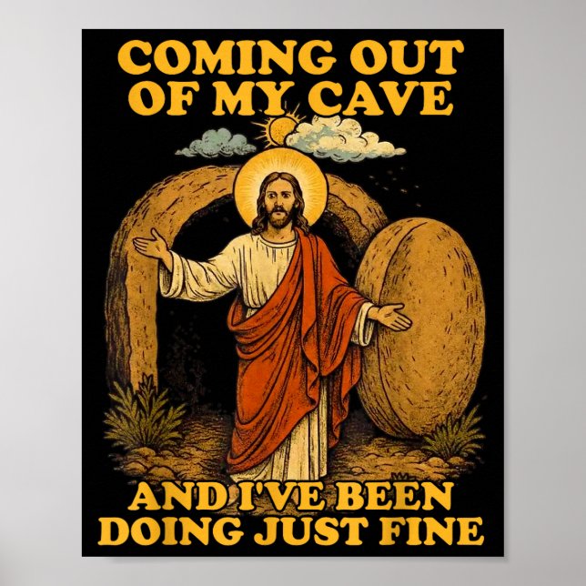 Affiche Jésus sortant de la grotte et se porte bienJésus (Devant)