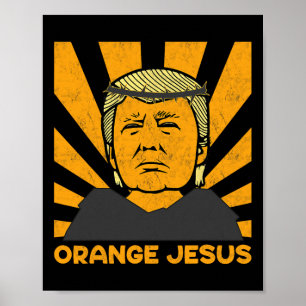 Affiche Jésus Trump fait à nouveau de l'Amérique un grand 