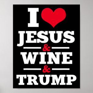 Affiche Jésus Vin Trump Religieux chrétienne Foi Maman Gif
