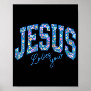 Affiche Jésus vous aime, Bible Dieu Foi Église Chrétien