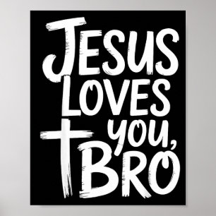 Affiche Jésus Vous Aime Frère Chrétien Religieux