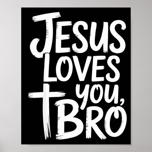 Affiche Jésus Vous Aime Frère Chrétien Religieux  (Devant)