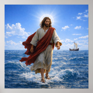 Affiche Jesus Walking on Water