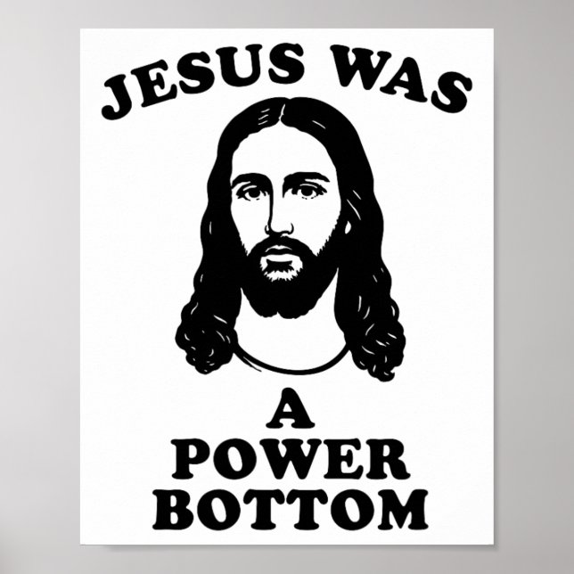 Affiche Jesus Was A Power Bottom Funny Pride Christmas Gag (Devant)