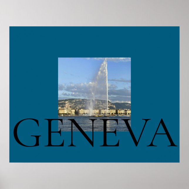 Affiche Jet d'Eau à Genève  (Devant)