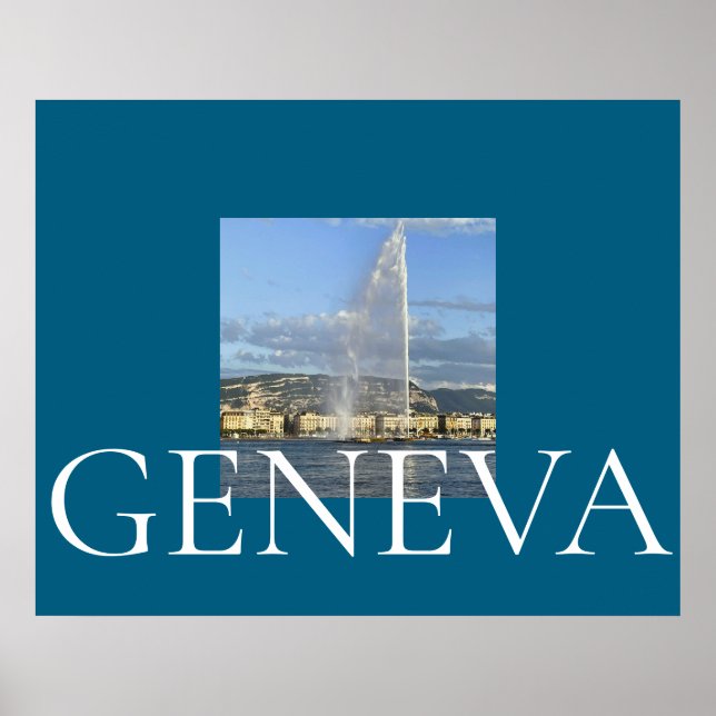 Affiche Jet d'Eau à Genève  (Devant)