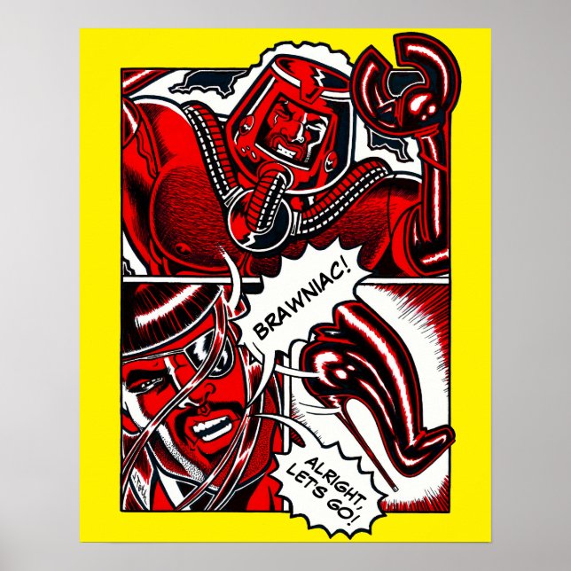 Affiche Jet Latex™ vs. Brawniac™ (Devant)