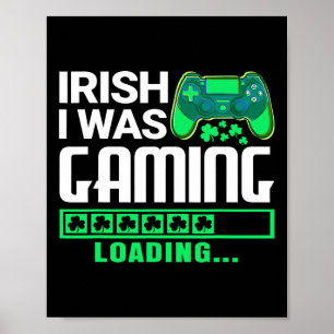 Affiche J'étais en train de jouer irlandais drôle St Patri