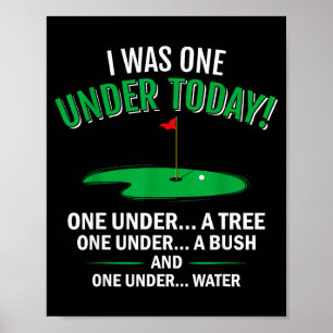 Affiche J'étais un sous cadeau de golfeur amateur de golf