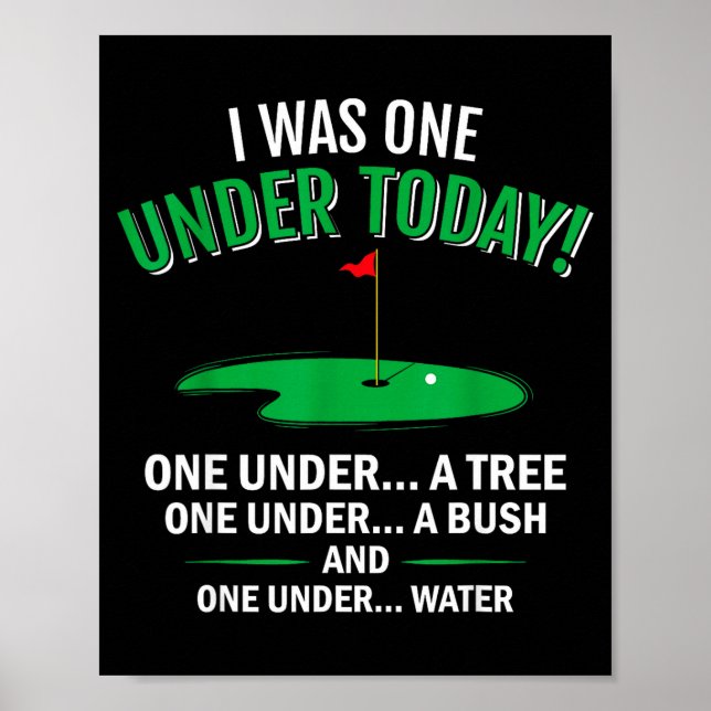 Affiche J'étais un sous cadeau de golfeur amateur de golf  (Devant)