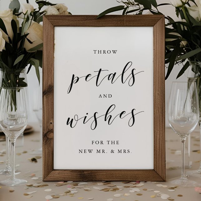 Affiche Jeter Les Pétales Souhaite Mariage Confetti Envoye (Créateur téléchargé)