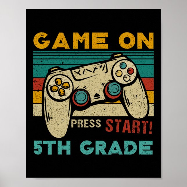Affiche Jeu À La Presse Début Jeu De 5E Année Joueur De Re (Devant)